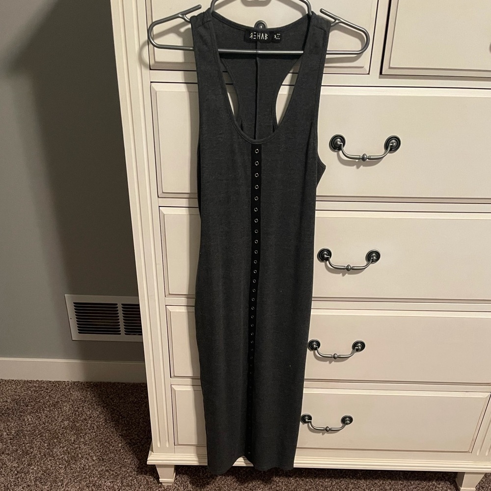 Rehab grey midi dress